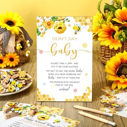 Patelai 321 Pcs Baby Shower Games Supplies, Bee - Image 2