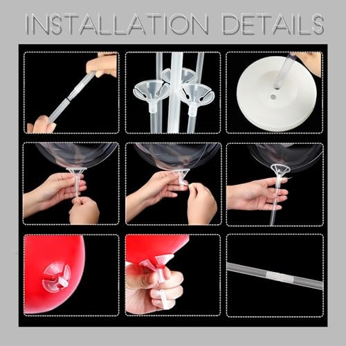Balloon Sticks with Base for Floor&Table,Metallic Pearl Baby Blue Balloon Column Stand Kit Adjustable 20"-63",Base&Pole,Backdrop Decoration for Party Wedding Baby Shower Birthday - Image 7