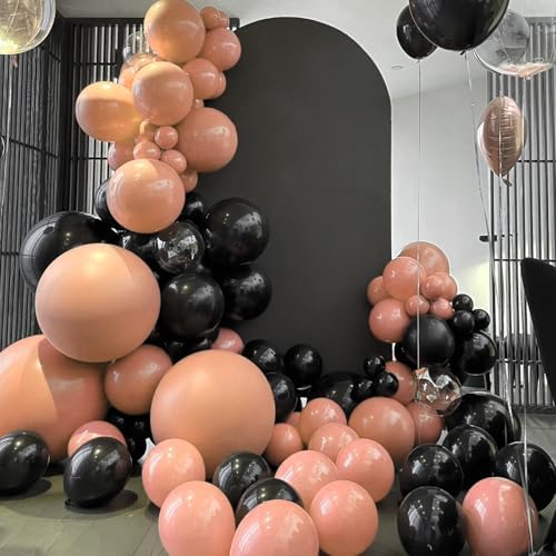 Voircoloria 105pcs Peach Party Latex Balloons, 12inch - Image 4
