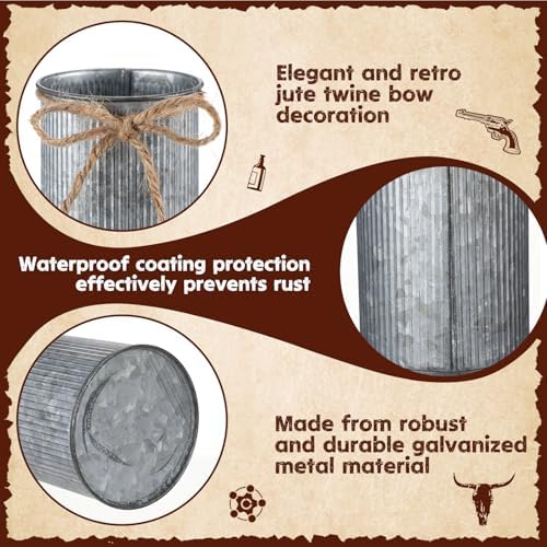 80 Pcs Western Party Decorations, Wagon Wheel Hay Bale, Silver - Image 3