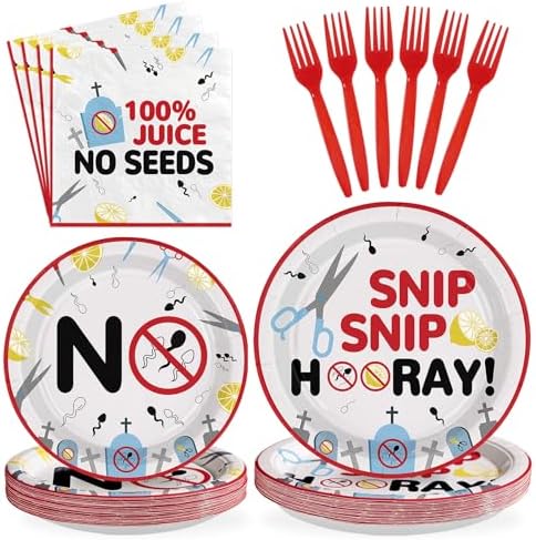 96Pcs Funny Vasectomy Party Decorations Serves 24 by Greencian