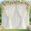 20x10ft Cream Backdrop Curtain Panels for Parties - Wrinkle Free Polyester Photo Curtain Backdrop Wedding Back Drop Fabric Drapes for Party Decorations Background for Photography by WishCare