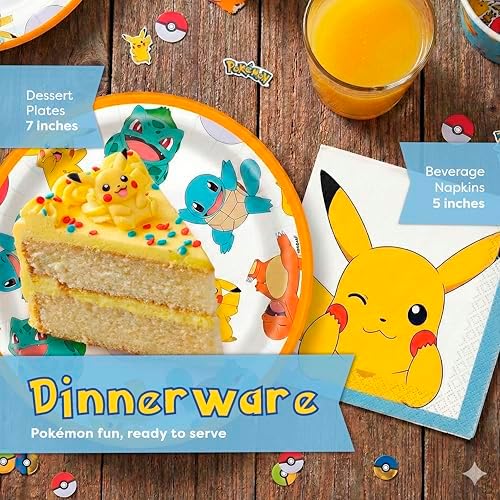 Pokemon Birthday Decorations Party Supplies with Banner & Tablecloth - Image 3