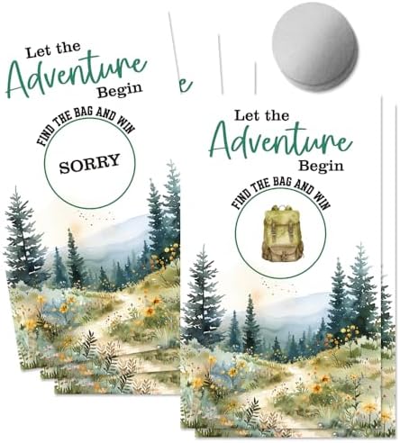 Let The Adventure Begin Scratch Off Game Cards for Baby Shower by Unknown