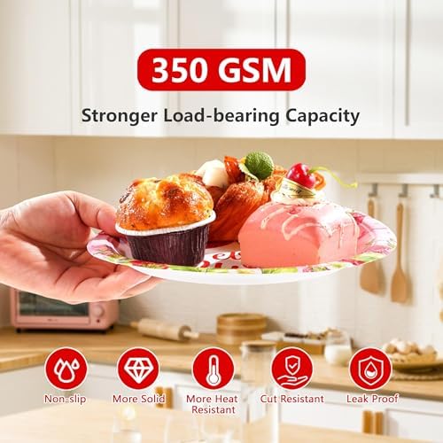 Grencian 96Pcs Strawberry 4th Birthday Party Decoration, Serve 24 - Image 4