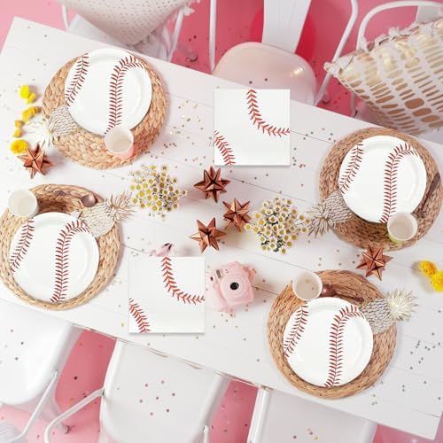 50pcs Baseball Plates and Napkins Party Supplies, 7Inch - Image 6
