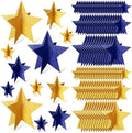 Sinload 45 Piece 3D Glitter Star Centerpieces Navy Blue Gold Party Decor by Sinload