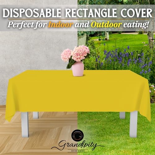 Grandipity Plastic Table Cloth Disposable 12 Pack 54” x 108” Rectangle - Image 5