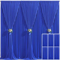 6 Panels Royal Blue Backdrop Curtain for Parties Wrinkle Free Blue Photo Curtains Backdrop Drapes Fabric Decoration for Wedding Birthday Party Baby Shower 30ft(W) x 10ft(H) by Tao-GePartyDecorations