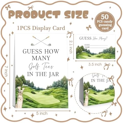 Golf Baby Shower Decorations,Birthday Party Bridal Shower Wedding Activit 50 Cards and Sign - Image 2