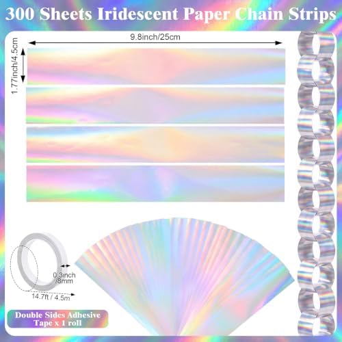 TaoBary Disco Party Decorations 300 Sheet Paper Chain - Image 4