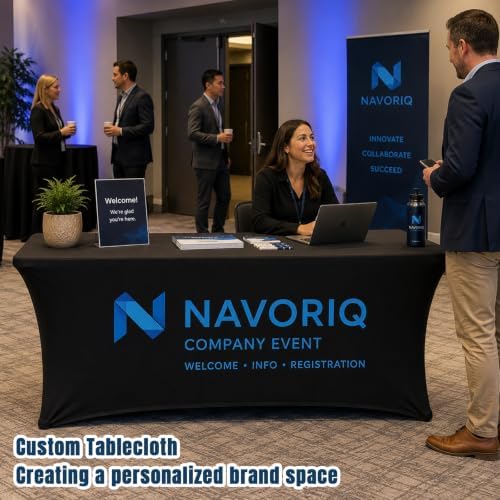 Custom Table Cloth with Business Logo Text 6FT - Image 6