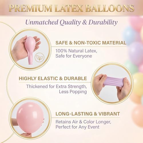 HIINS Baby Pink Chrome Balloon Column Kit Set of 2 with Base for Birthday Party - Image 6