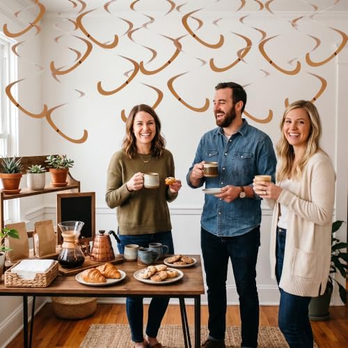 BEISHIDA 30Pcs Coffee Hanging Swirls for Birthday Baby Shower Decorations - Image 3