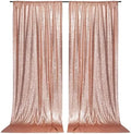 PartyDelight Rose Gold Sequin Backdrop Curtains 5x10ft 2 Panels by PartyDelight