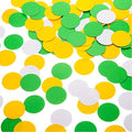 MOWO Yellow, Green and White Confetti Table Decoration, 1.2 inch, 200pc by MOWO