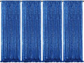 4 Pack Royal Blue Curtains 2ftx8ft Sequin Backdrop Drapes for Birthday by QueenDream