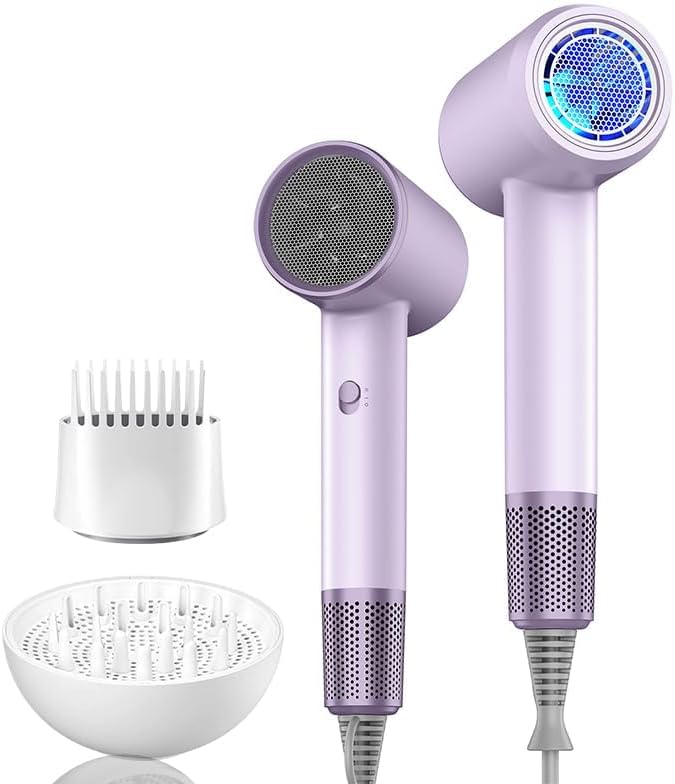 Hair Dryer Fast Dry Professional Ionic Hairdryer, Super Compact & Lightweight with Even Heat Anti-Static, Frizz-Control, Quick Drying, Energy Saving, Hairdryers for Women & Man - Image 3