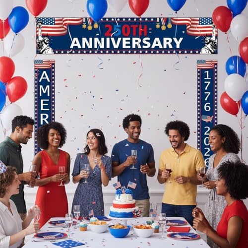 Smoothnovelty 3 Pcs Dark Blue 250th Anniversary Banner - Image 5