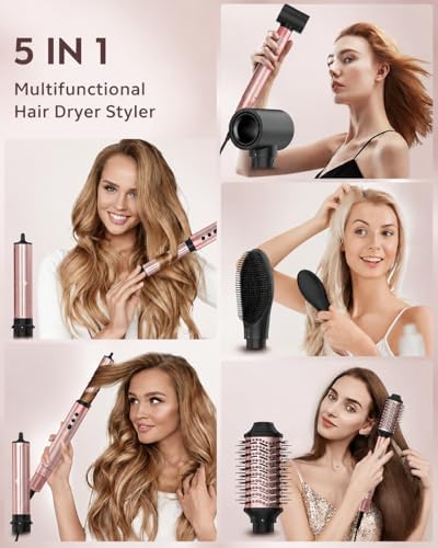 Brightup 5 in 1 Hot Air Styler & Hair Dryer Brush - Image 2