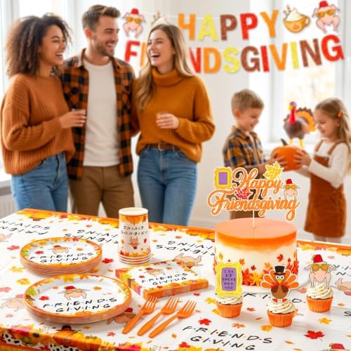 116Pcs Friendsgiving Party Decorations Tableware Set for 20 Guests - Image 4