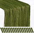18 Pack Olive Green Cheesecloth Table Runner 17x108 Inches Boho Home Decor by Showgeous