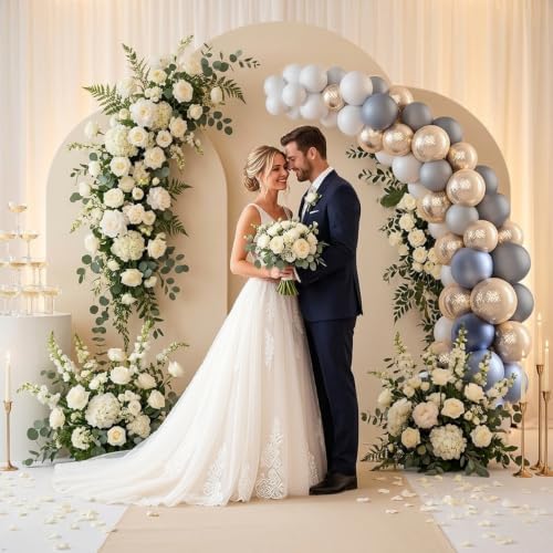3PCS Metal Arch Backdrop Stand,6+6.6+7.2FT with Covers,Balloon Arch Stand - Image 6