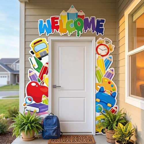 Peryiter 3 Pcs Back to School Door Decorations Welcome Classroom Banner - Image 7