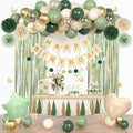 Sage Green Birthday Party Decorations for Women Girl Happy Birthday Banner by OuddyParty