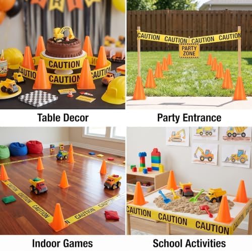 Frienda 11 Pcs Construction Party Decorations Set, 7.1 Inch Tall, Classic - Image 3