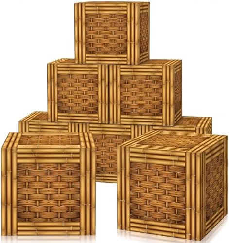 Fullhawl 6 Pcs 3D Tree Stump Boxes, Hawaii Fake Wood Centerpieces by Fullhawl