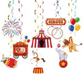 Carnival Hanging Swirl Set Party Decorations, 48 Pcs, Circus Joker Balloon Party Supplies Sign,Red Blue Yellow by AimtoHome