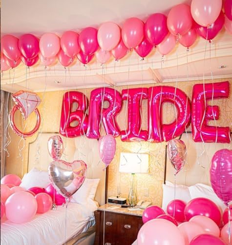 Pink Balloons Metallic Pink Balloon, 50Pcs 12Inch Hot Pink Chrome Pink Latex Balloons Light Pink Balloon and Dark Magenta Pink Balloons for Birthday,Baby Shower,Princess Theme Party Decorations - Image 4