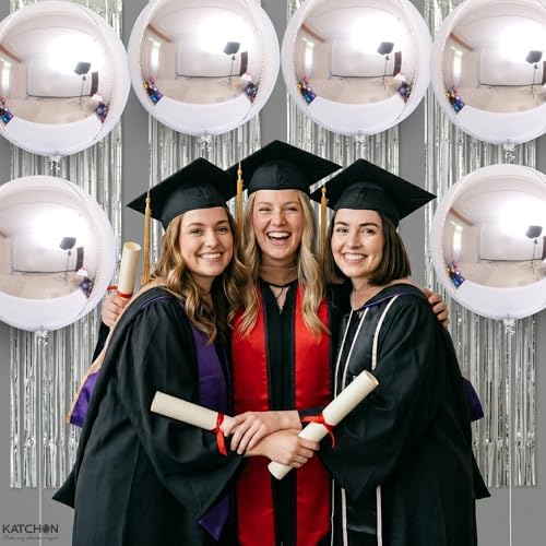 KatchOn Silver Balloons - 22 Inch, Pack of 6, Silver Foil Balloons - Image 6