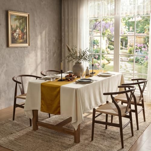 White and Gold Velvet Tablecloths Rectangular: Luxury Christmas Table Cloth - Image 7
