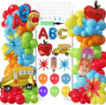 2 Sets Back to School Decorations Adjustable Balloons Column Stand Kit Kindergarten Graduation Decor with Pencil Schoolbus Apple Foil Balloons for First Day of School Tower Party Decorations by Unknown