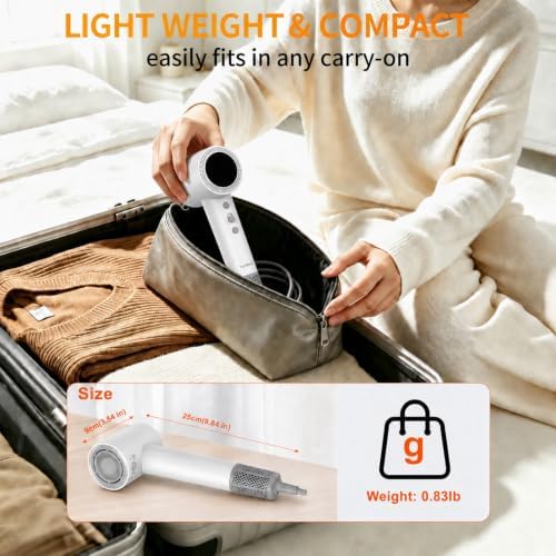 High-Speed Hair Dryer with Diffuser, 180,000 RPM Ionic Blow Dryer - Image 7