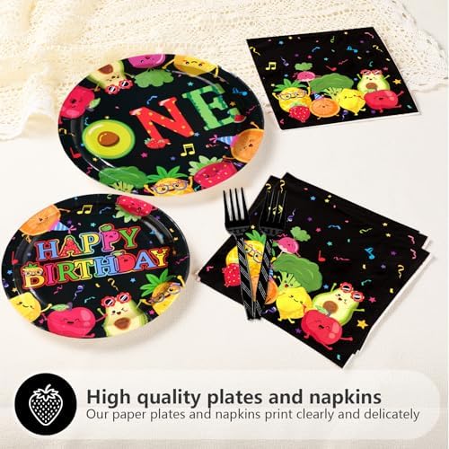 96 Pcs Dancing Fruit 1st Birthday Decorations for Girls Boys, Serves 24 - Image 4