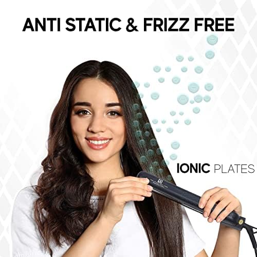 Brilliance New York 1.25 Inch Diamond Ceramic Flat Iron Hair Straightener, Professional Straightener Flat Iron with Anti-Static Ionic Plates - Image 3