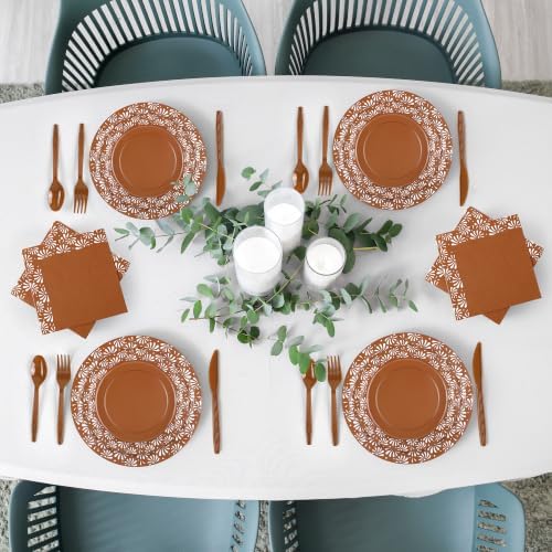 Kochorie 400 Pieces Cielito Lindo Party Supplies, Platos De Barro Mexicanos Fiesta Disposable Tableware Sets with Paper Plates Cups Napkins Cutlery Serves 50 for Baby Shower Mexican Party Supplies - Image 5