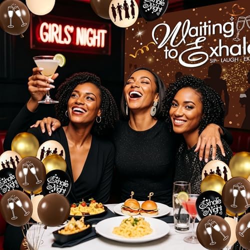 Waiting to Exhale Party Decorations for Women - Girls Night Decorations Kit with Women Empowerment Photo Props & Gold Sequin Tablecloth, Prefect for Vision Board Parties Ladies Night or Pajama Parties - Image 3