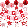 meowtastic Birthday Decorations Happy Birthday Banner with Honeycomb Balls by meowtastic%C2%AE%E2%80%94Idealforyourparty