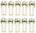 10 Pcs Wedding Centerpieces for Tables, 23.6in Gold Flower Stand for Wedding, Metal Floor Vase Table Centerpieces Column Stand for Party Wedding Birthday Event Home by TBVECHI