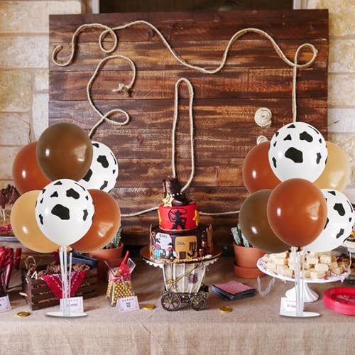 TONIFUL 4 Set Brown Nude Cow Balloon Stand Balloon Centerpiece for Table - Image 5
