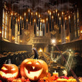 24 Floating Flameless Candles with Wands, Halloween Hanging Decor by CAKETYCG