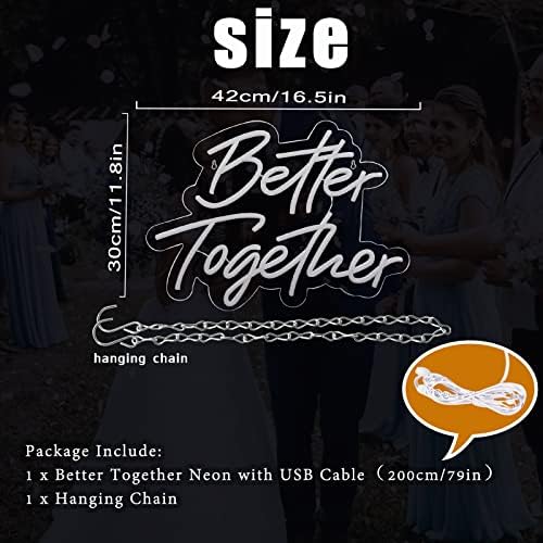 Better Together Neon Sign Warm White Wedding Led Neon Light Signs - Image 4