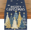Artoid Mode Blue Xmas Trees Table Runner Home Party Decor 13x72 Inch by ArtoidMode
