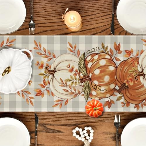 RABUSOFA Fall Table Runner 13x72 Inch Fall Decorations for Home - Image 3
