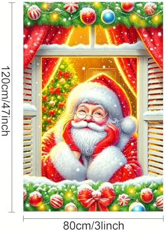 BlissYard Christmas Window Banner 31.5x47 Inch Polyester - Image 3