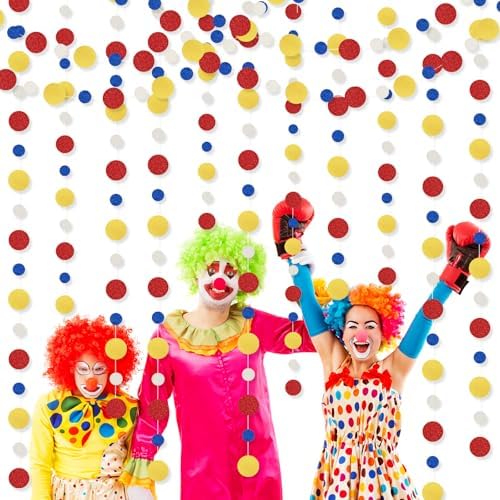 Outus 10 Pieces Dot Garland Banner Hanging, Red,Blue,Yellow - Image 5